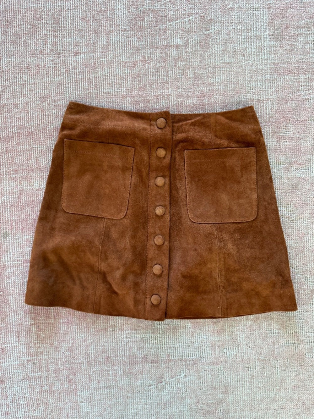 Sézane Brown Suede Skirt